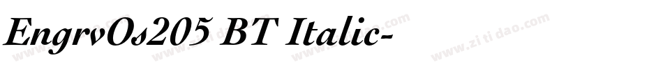 EngrvOs205 BT Italic字体转换